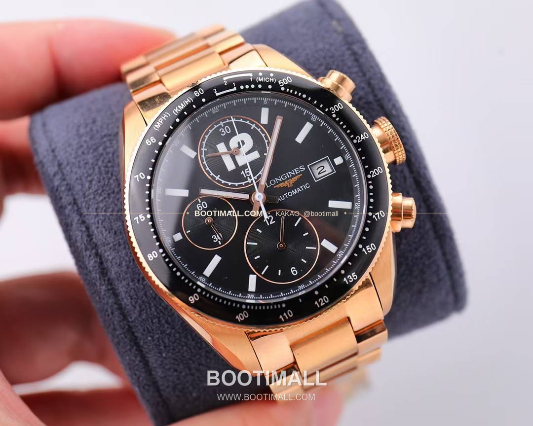 론진 헤리티지 스포츠 크로노그래프 스틸 블랙다이얼 오토매틱 Longines Heritage Sport Chronograph Steel Black Dial Automatic 42mm 1