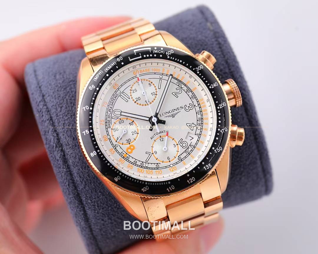 론진 헤리티지 스포츠 크로노그래프 스틸 블랙다이얼 오토매틱 Longines Heritage Sport Chronograph Steel Black Dial Automatic 42mm 3