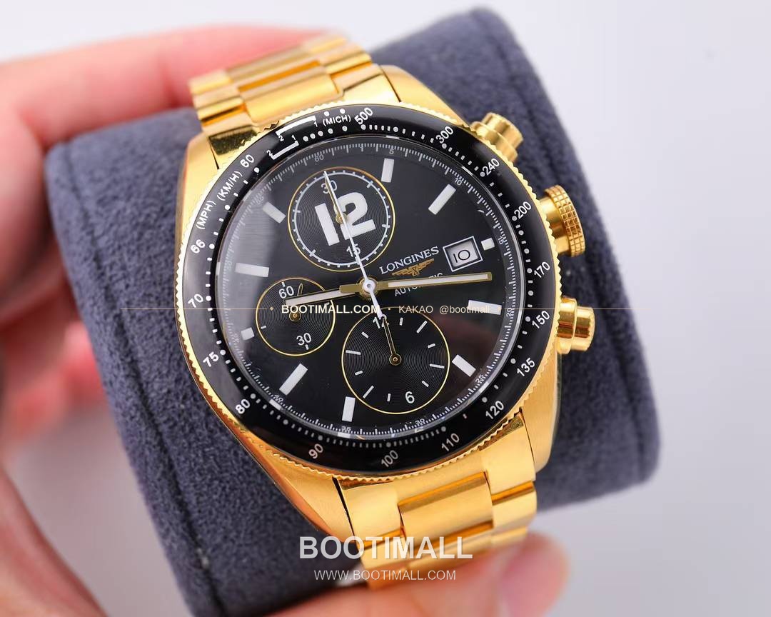 론진 헤리티지 스포츠 크로노그래프 스틸 블랙다이얼 오토매틱 Longines Heritage Sport Chronograph Steel Black Dial Automatic 42mm 1