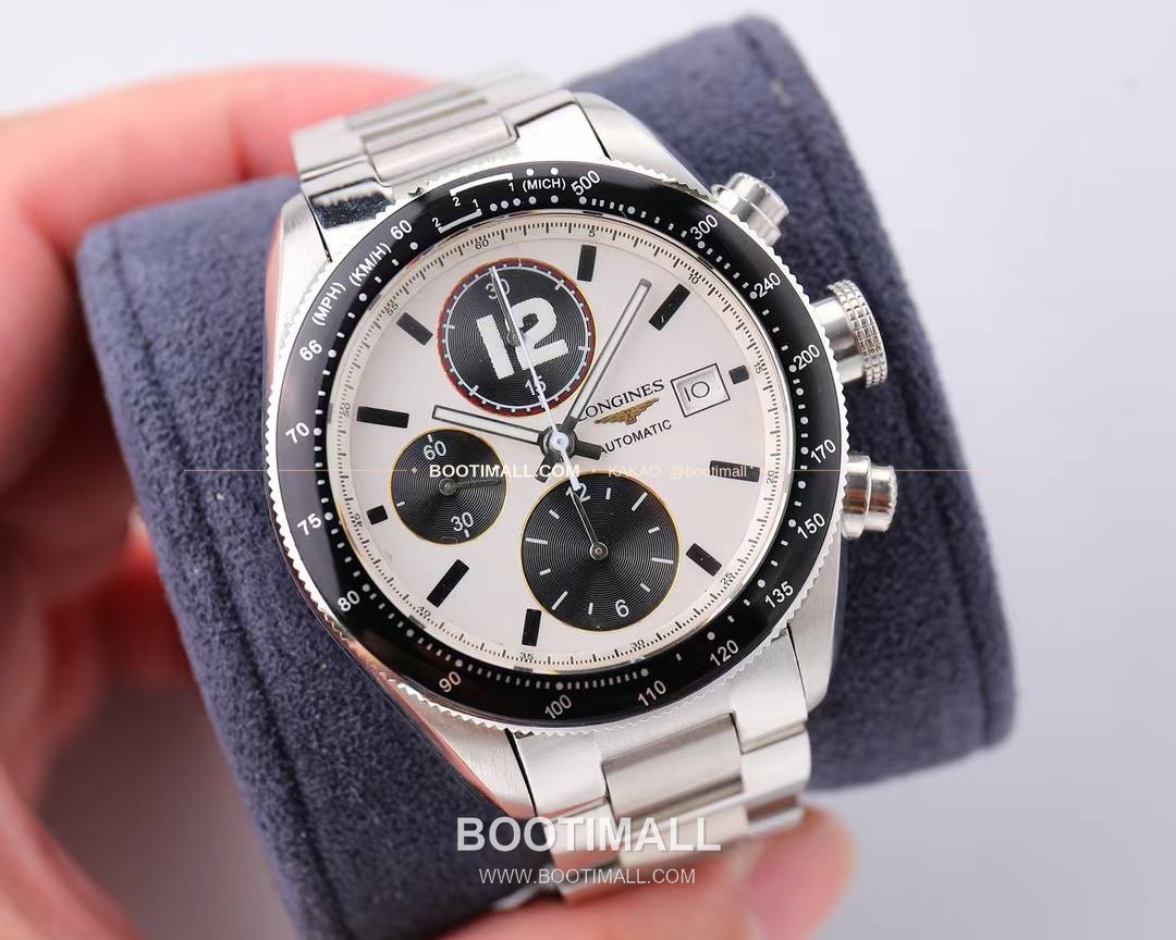 론진 헤리티지 스포츠 크로노그래프 스틸 블랙다이얼 오토매틱 Longines Heritage Sport Chronograph Steel Black Dial Automatic 42mm 4