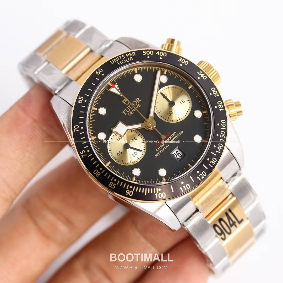 튜더 블랙베이 크로노 스틸 골드 블랙다이얼 크로노그래프 오토매틱 Tudor Black Bay Chrono Steel Gold Black Dial Chronograph Automatic M79363N 41mm 2