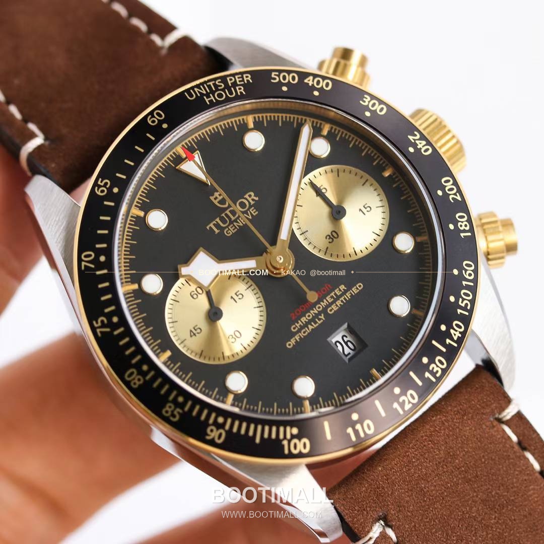튜더 블랙베이 크로노 스틸 골드 블랙다이얼 크로노그래프 오토매틱 Tudor Black Bay Chrono Steel Gold Black Dial Chronograph Automatic M79363N 41mm 2