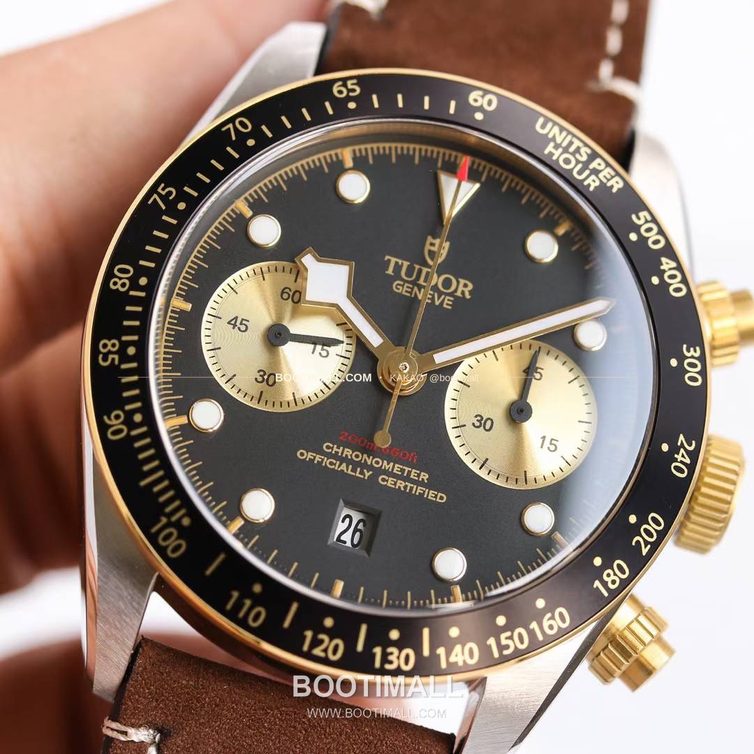 튜더 블랙베이 크로노 스틸 골드 블랙다이얼 크로노그래프 오토매틱 Tudor Black Bay Chrono Steel Gold Black Dial Chronograph Automatic M79363N 41mm 3