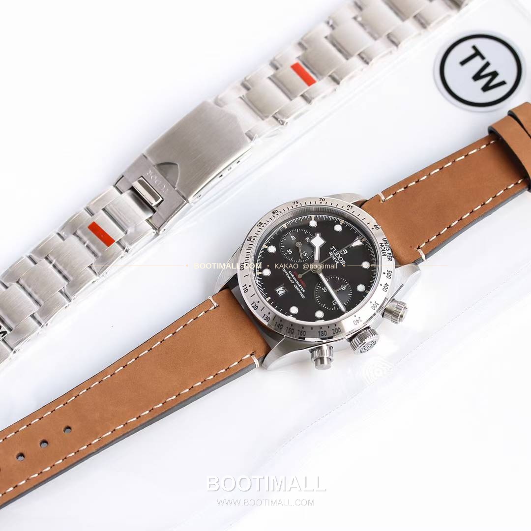 튜더 블랙베이 크로노 스틸 골드 블랙다이얼 크로노그래프 오토매틱 Tudor Black Bay Chrono Steel Gold Black Dial Chronograph Automatic M79363N 41mm 9