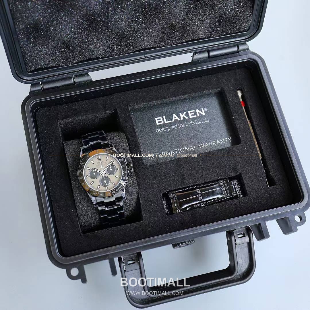 롤렉스 데이토나 904L스틸 올블랙 PVD 크로노그래프 오토매틱 Rolex Daytona 904L Steel All Black PVD Chronograph Automatic 40mm 1