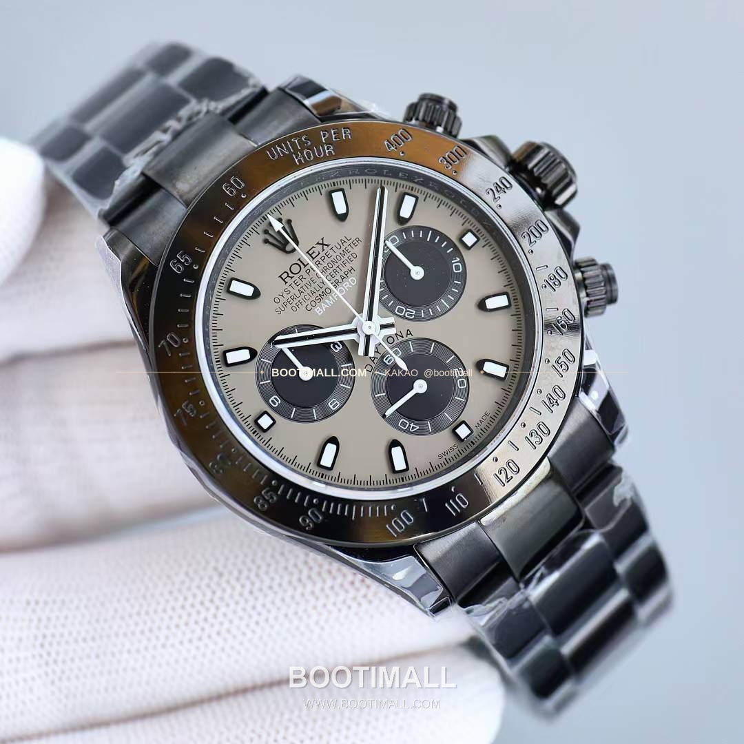 롤렉스 데이토나 904L스틸 올블랙 PVD 크로노그래프 오토매틱 Rolex Daytona 904L Steel All Black PVD Chronograph Automatic 40mm 3