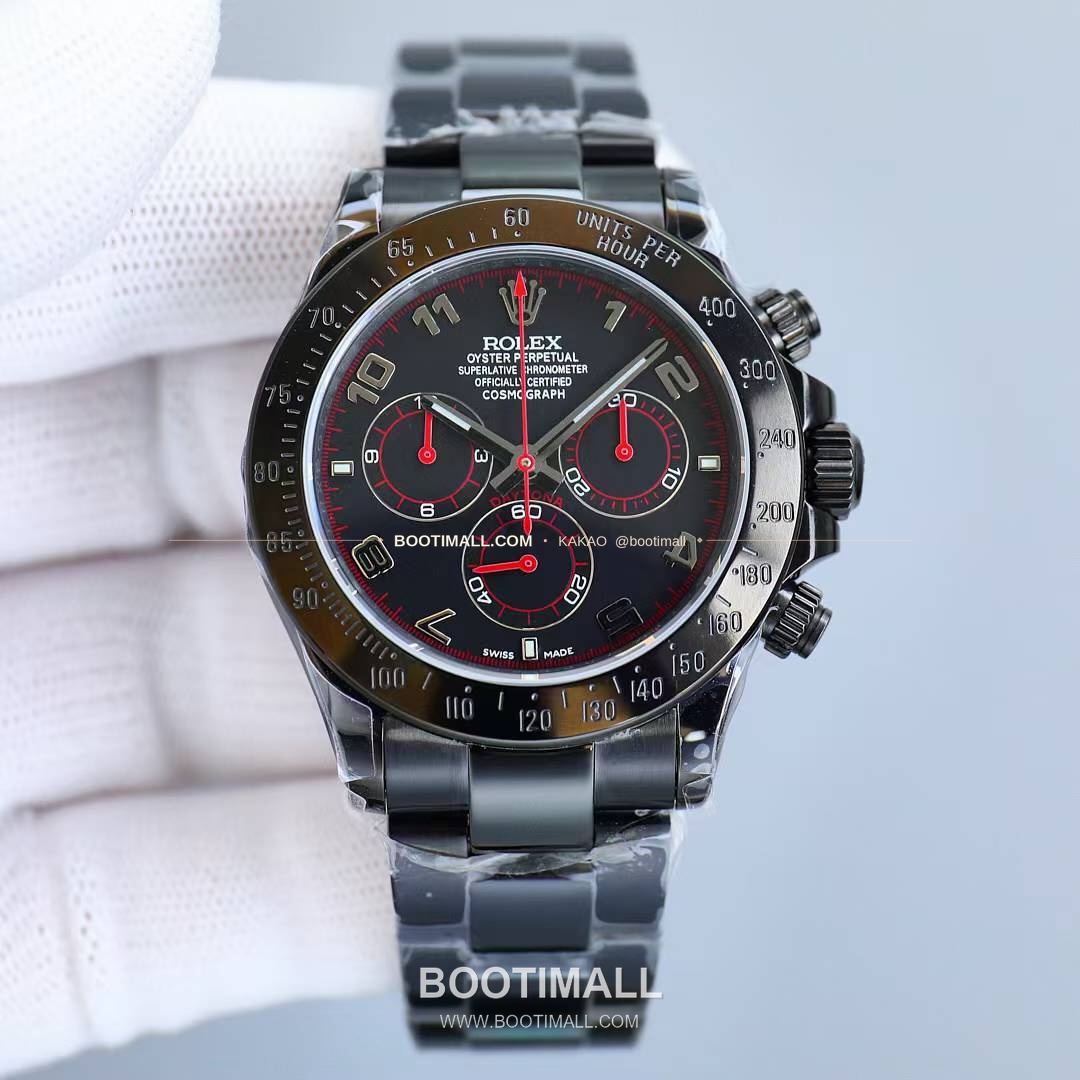 롤렉스 데이토나 904L스틸 올블랙 PVD 크로노그래프 오토매틱 Rolex Daytona 904L Steel All Black PVD Chronograph Automatic 40mm 2
