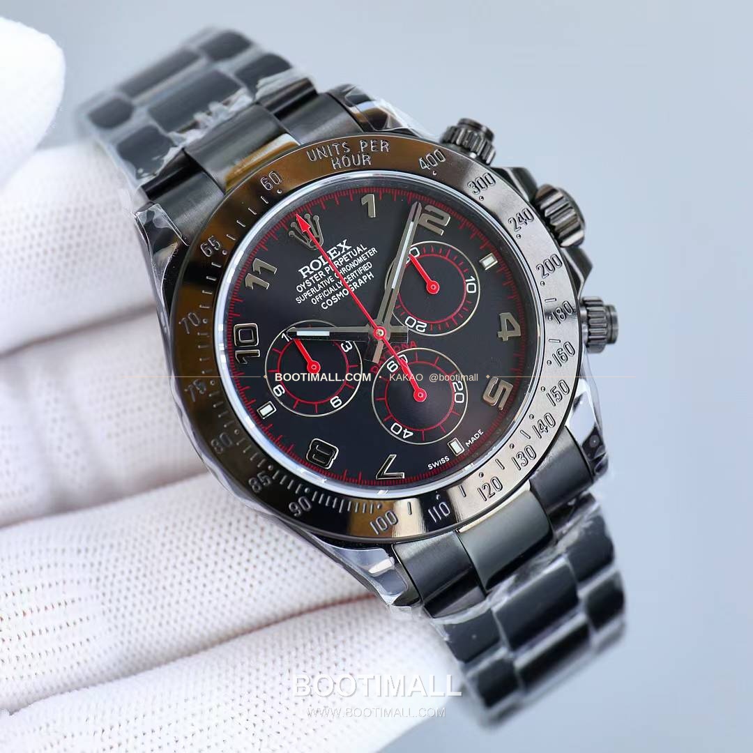 롤렉스 데이토나 904L스틸 올블랙 PVD 크로노그래프 오토매틱 Rolex Daytona 904L Steel All Black PVD Chronograph Automatic 40mm 3
