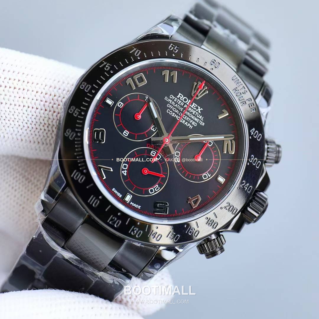 롤렉스 데이토나 904L스틸 올블랙 PVD 크로노그래프 오토매틱 Rolex Daytona 904L Steel All Black PVD Chronograph Automatic 40mm 4