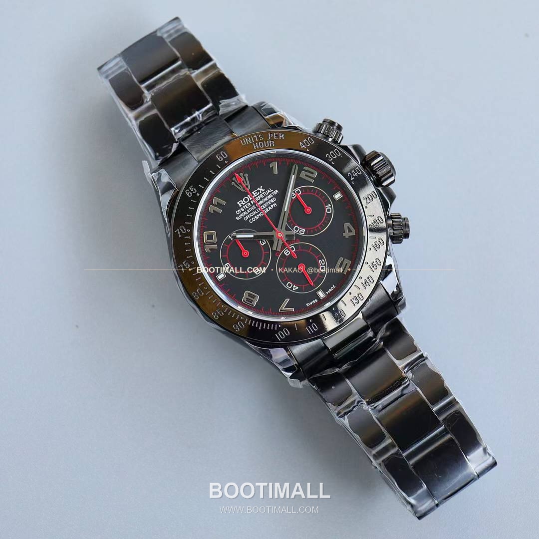 롤렉스 데이토나 904L스틸 올블랙 PVD 크로노그래프 오토매틱 Rolex Daytona 904L Steel All Black PVD Chronograph Automatic 40mm 5