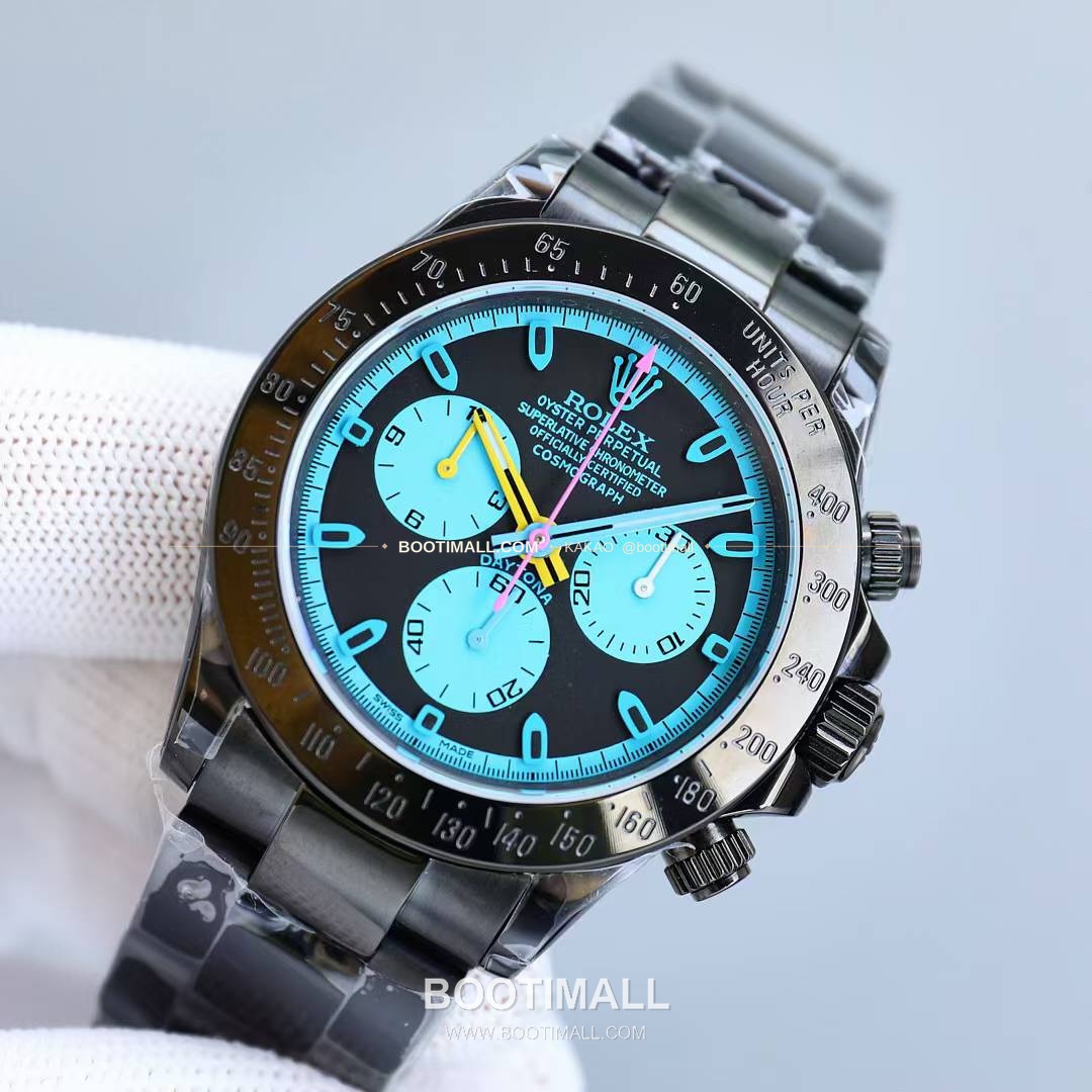 롤렉스 데이토나 904L스틸 올블랙 PVD 크로노그래프 오토매틱 Rolex Daytona 904L Steel All Black PVD Chronograph Automatic 40mm 4