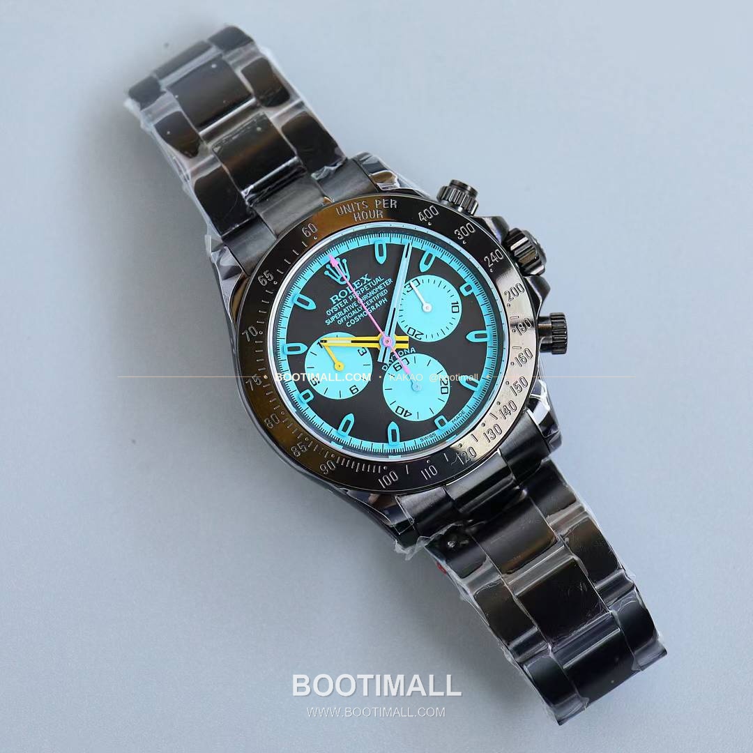 롤렉스 데이토나 904L스틸 올블랙 PVD 크로노그래프 오토매틱 Rolex Daytona 904L Steel All Black PVD Chronograph Automatic 40mm 5