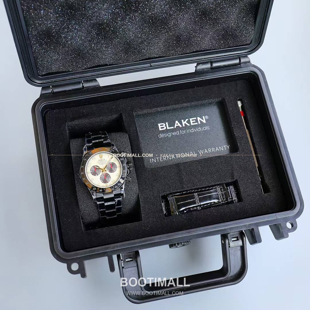 롤렉스 데이토나 904L스틸 올블랙 PVD 크로노그래프 오토매틱 Rolex Daytona 904L Steel All Black PVD Chronograph Automatic 40mm 1