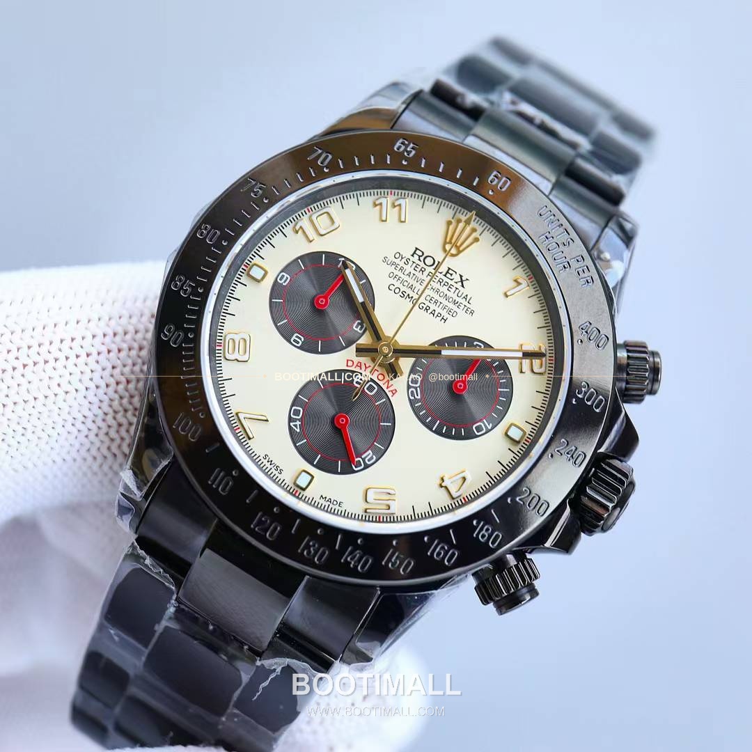 롤렉스 데이토나 904L스틸 올블랙 PVD 크로노그래프 오토매틱 Rolex Daytona 904L Steel All Black PVD Chronograph Automatic 40mm 3