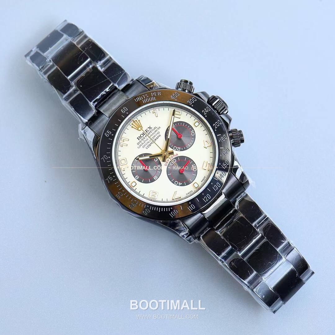 롤렉스 데이토나 904L스틸 올블랙 PVD 크로노그래프 오토매틱 Rolex Daytona 904L Steel All Black PVD Chronograph Automatic 40mm 5