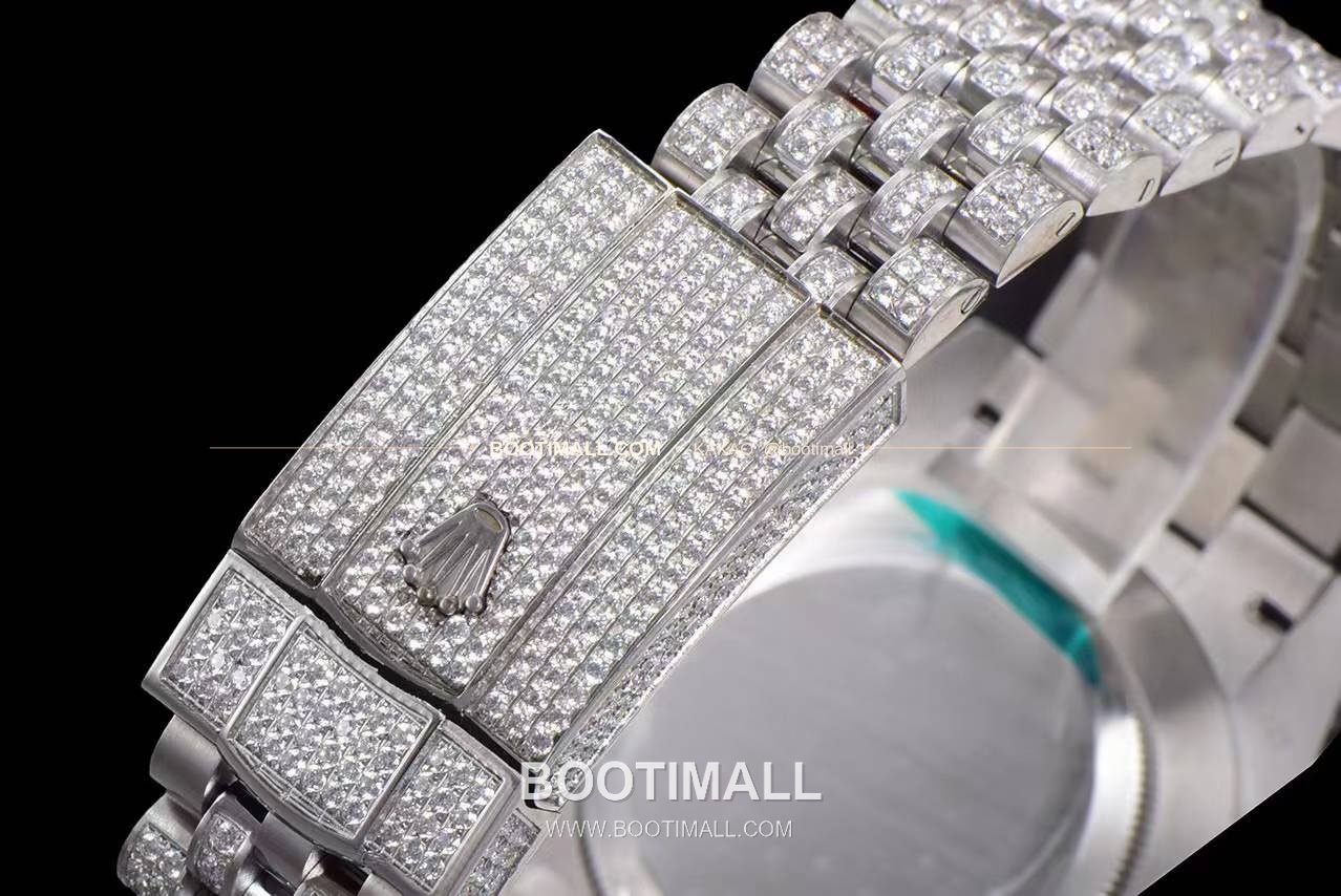 롤렉스 데이트저스트 904L스틸 풀다이아 아이스아웃 오토매틱 Rolex Datejust 904L Steel Full Diamond Iced Out Automatic 41mm 8