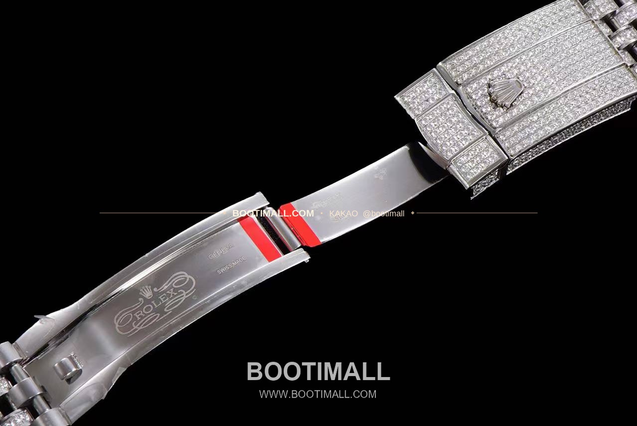 롤렉스 데이트저스트 904L스틸 풀다이아 아이스아웃 오토매틱 Rolex Datejust 904L Steel Full Diamond Iced Out Automatic 41mm 9