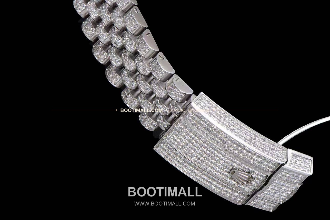 롤렉스 데이트저스트 904L스틸 풀다이아 아이스아웃 오토매틱 Rolex Datejust 904L Steel Full Diamond Iced Out Automatic 41mm 7