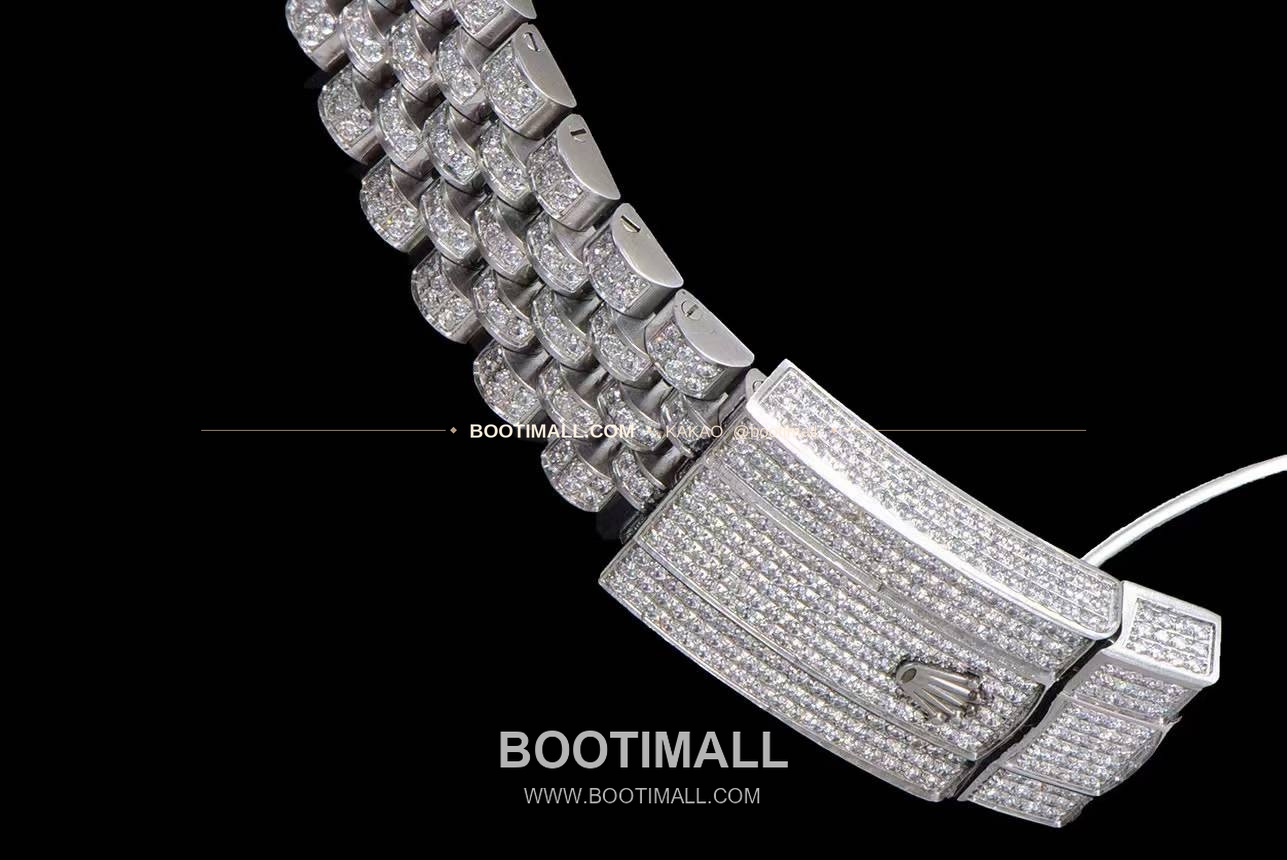 롤렉스 데이트저스트 904L스틸 풀다이아 아이스아웃 오토매틱 Rolex Datejust 904L Steel Full Diamond Iced Out Automatic 41mm 7