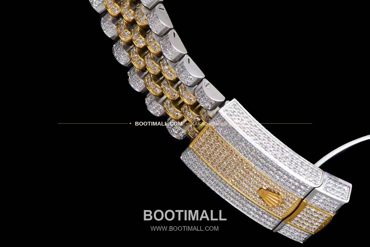 롤렉스 데이트저스트 904L스틸 풀다이아 아이스아웃 오토매틱 Rolex Datejust 904L Steel Full Diamond Iced Out Automatic 41mm 7