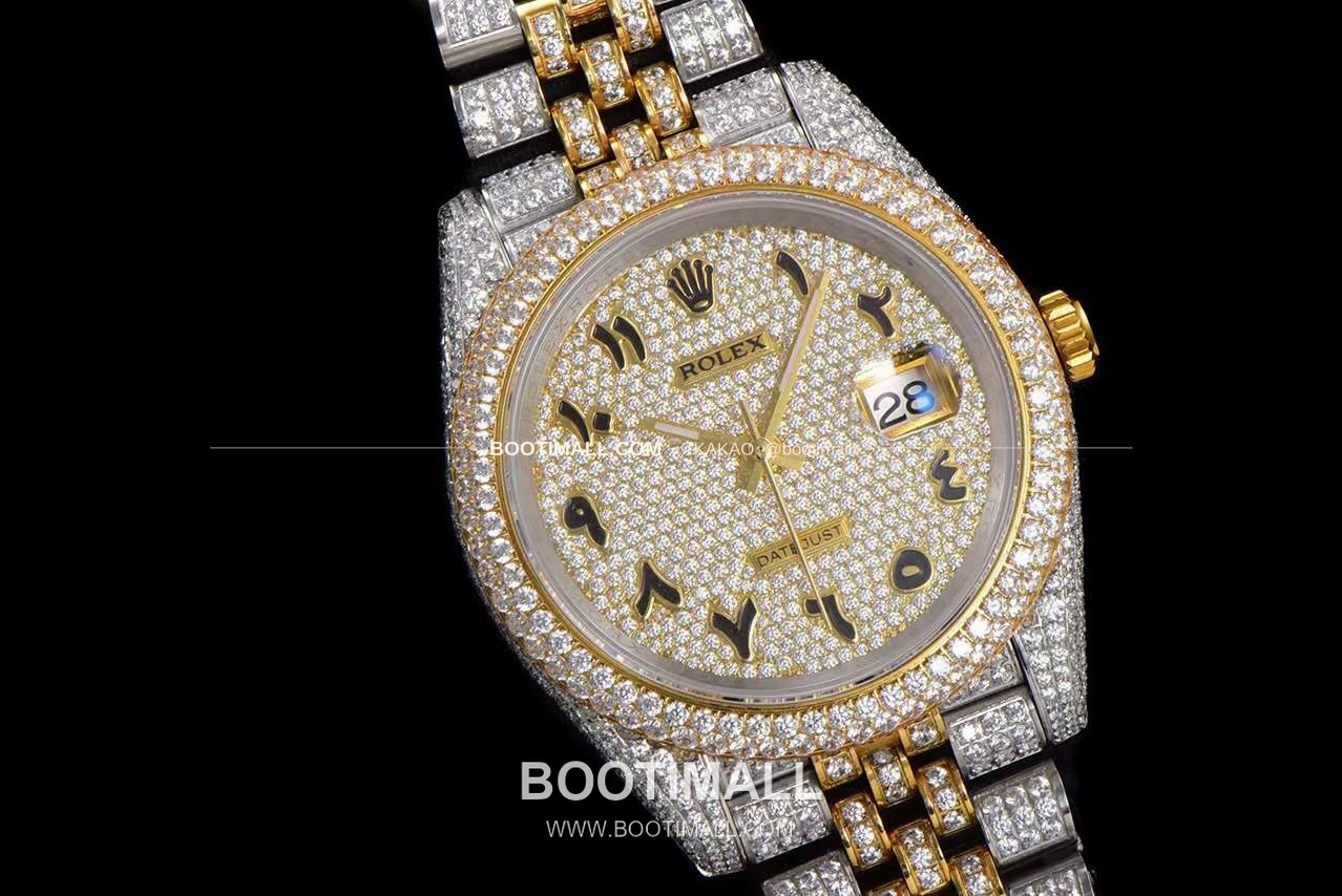 롤렉스 데이트저스트 904L스틸 풀다이아 아이스아웃 오토매틱 Rolex Datejust 904L Steel Full Diamond Iced Out Automatic 41mm 2