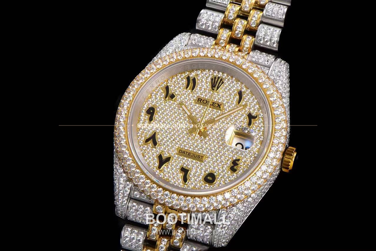 롤렉스 데이트저스트 904L스틸 풀다이아 아이스아웃 오토매틱 Rolex Datejust 904L Steel Full Diamond Iced Out Automatic 41mm 3