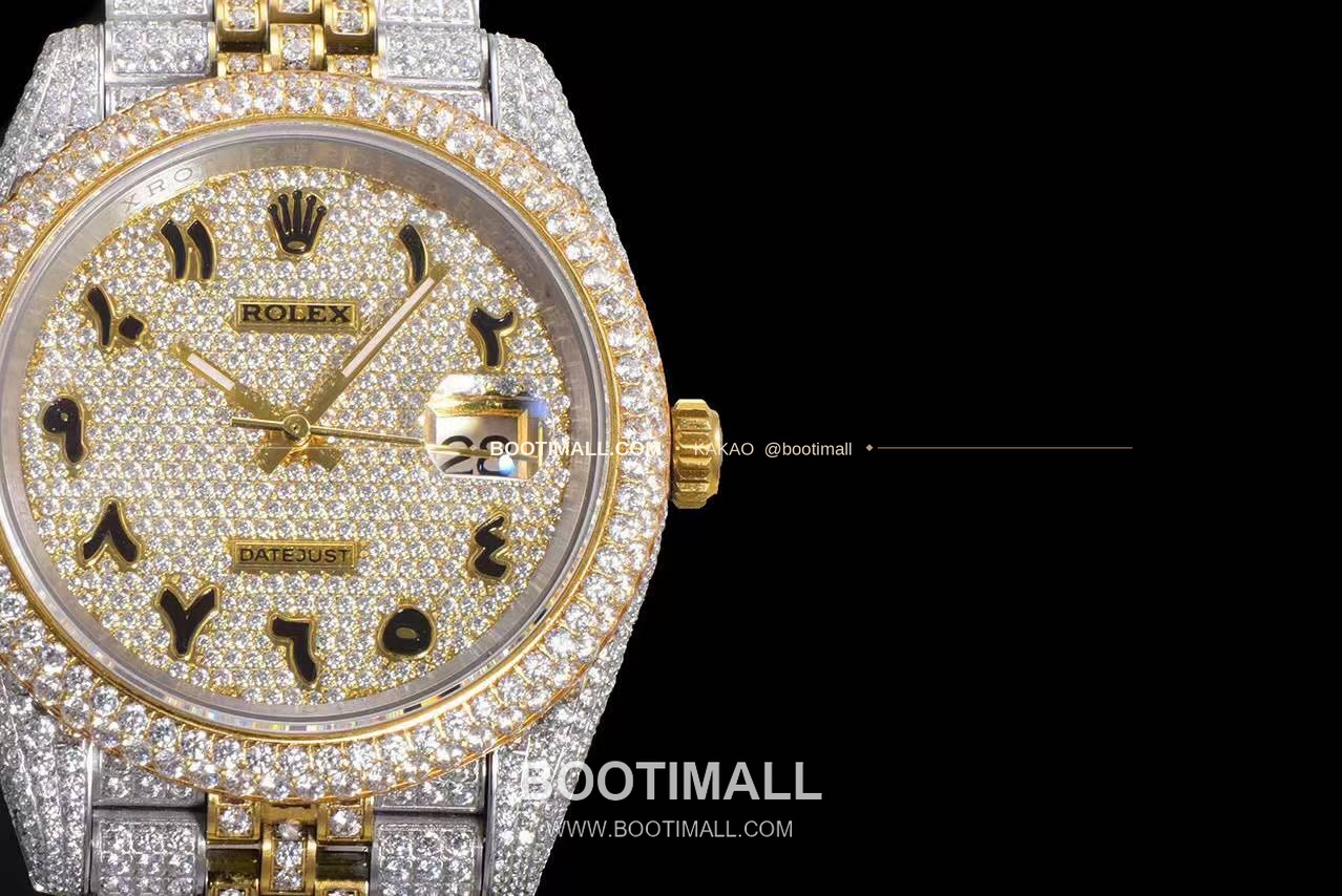 롤렉스 데이트저스트 904L스틸 풀다이아 아이스아웃 오토매틱 Rolex Datejust 904L Steel Full Diamond Iced Out Automatic 41mm 4