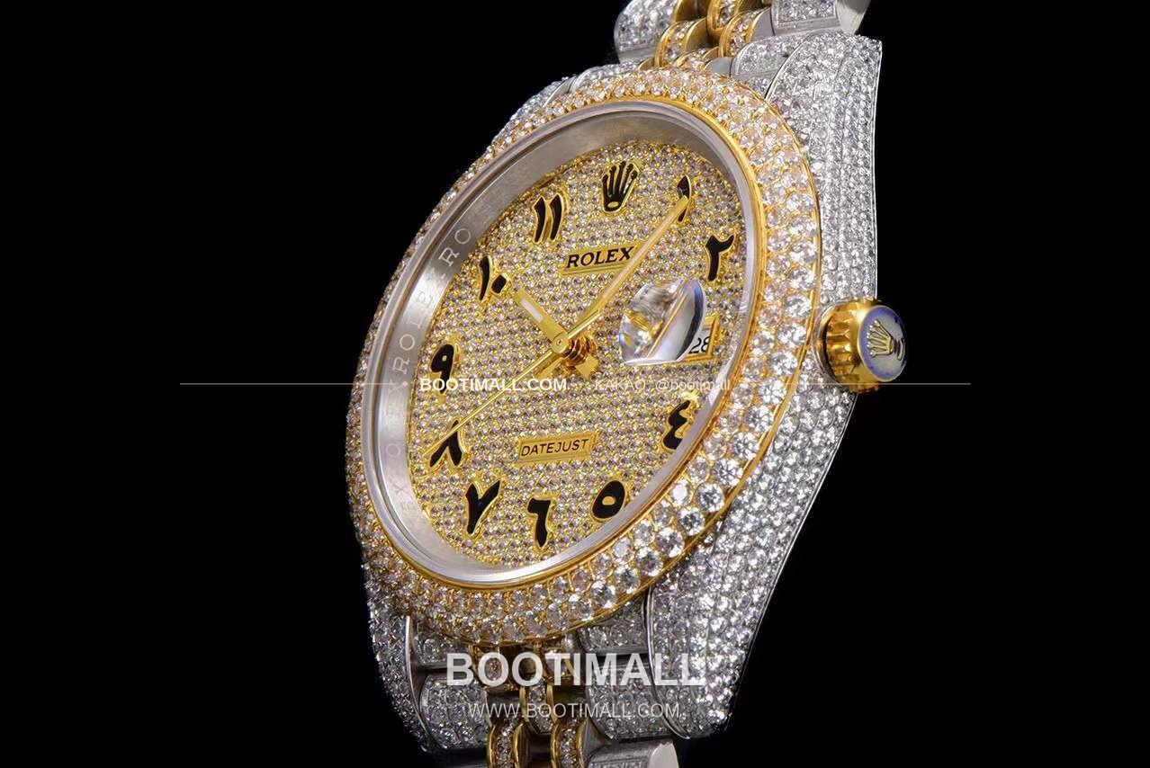 롤렉스 데이트저스트 904L스틸 풀다이아 아이스아웃 오토매틱 Rolex Datejust 904L Steel Full Diamond Iced Out Automatic 41mm 6