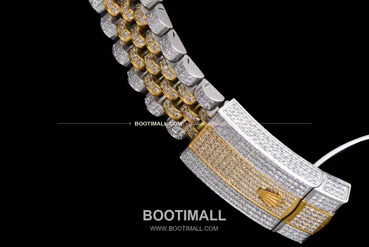 롤렉스 데이트저스트 904L스틸 풀다이아 아이스아웃 오토매틱 Rolex Datejust 904L Steel Full Diamond Iced Out Automatic 41mm 7