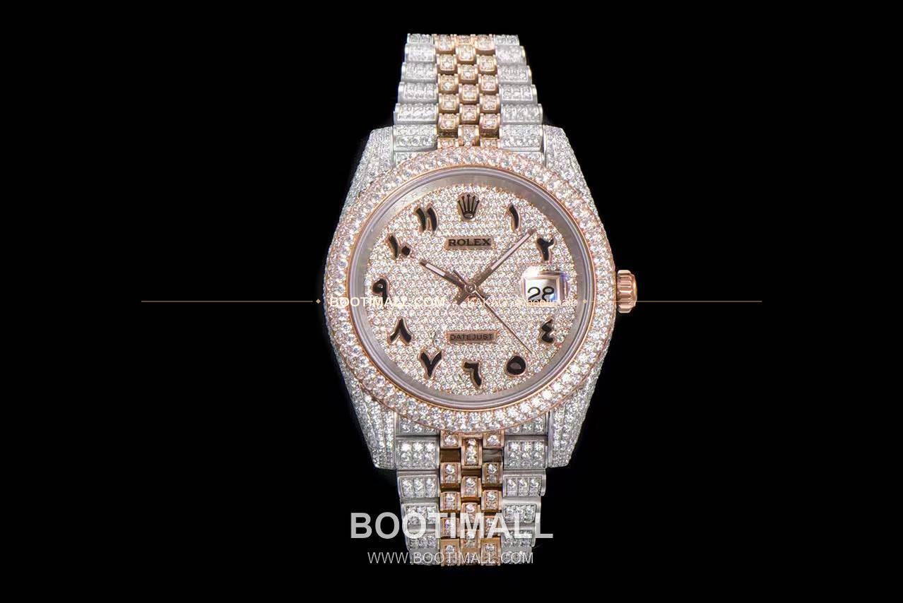 롤렉스 데이트저스트 904L스틸 풀다이아 아이스아웃 오토매틱 Rolex Datejust 904L Steel Full Diamond Iced Out Automatic 41mm 1