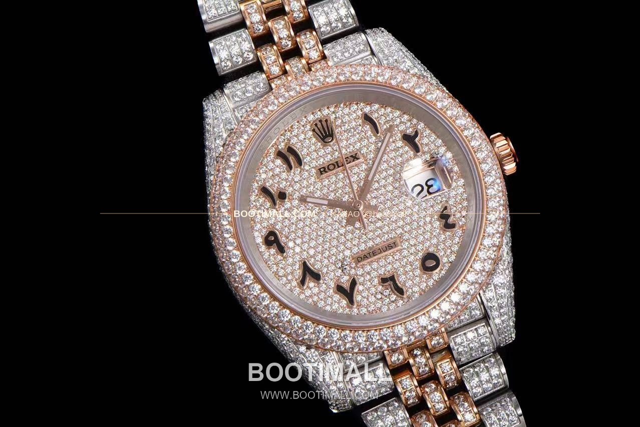 롤렉스 데이트저스트 904L스틸 풀다이아 아이스아웃 오토매틱 Rolex Datejust 904L Steel Full Diamond Iced Out Automatic 41mm 2