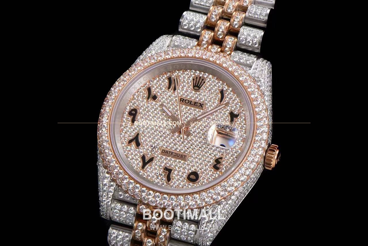 롤렉스 데이트저스트 904L스틸 풀다이아 아이스아웃 오토매틱 Rolex Datejust 904L Steel Full Diamond Iced Out Automatic 41mm 3