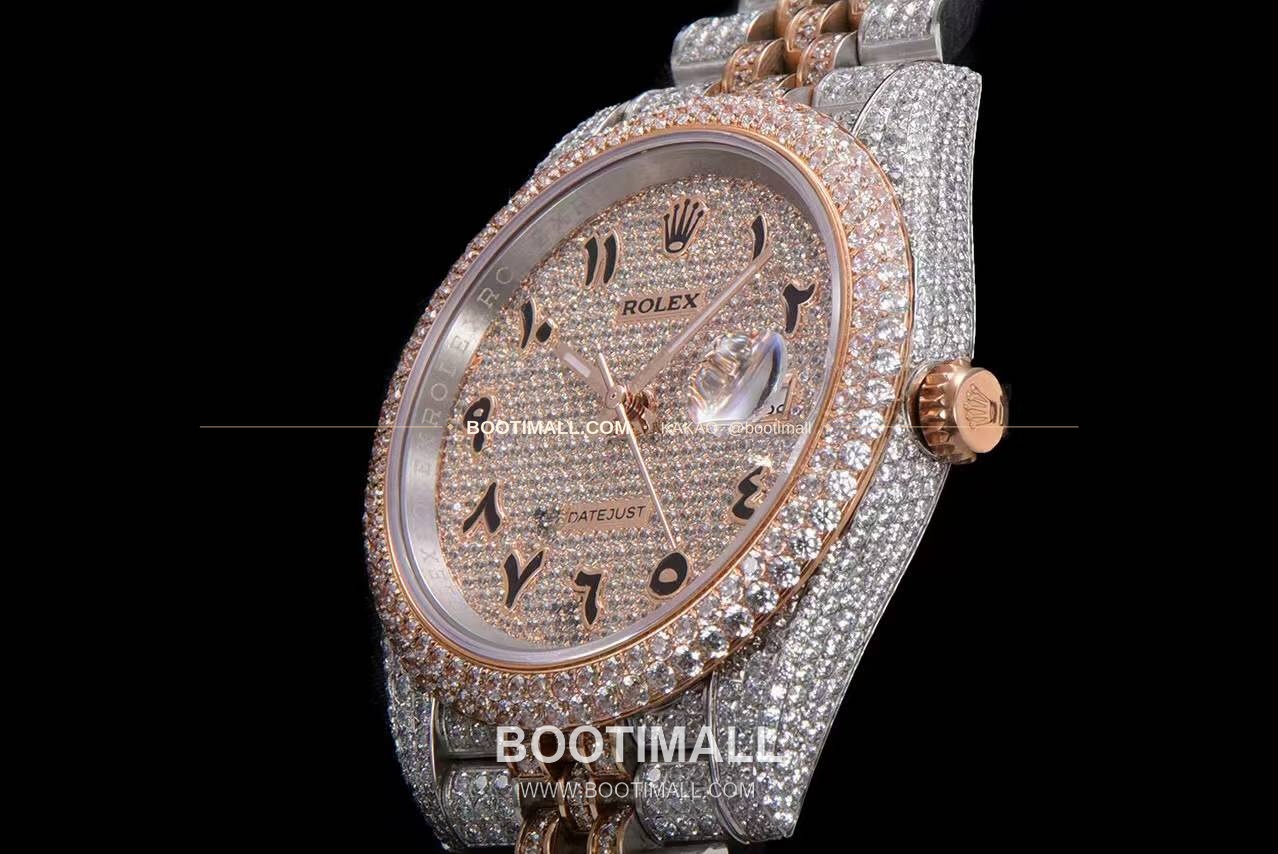 롤렉스 데이트저스트 904L스틸 풀다이아 아이스아웃 오토매틱 Rolex Datejust 904L Steel Full Diamond Iced Out Automatic 41mm 6