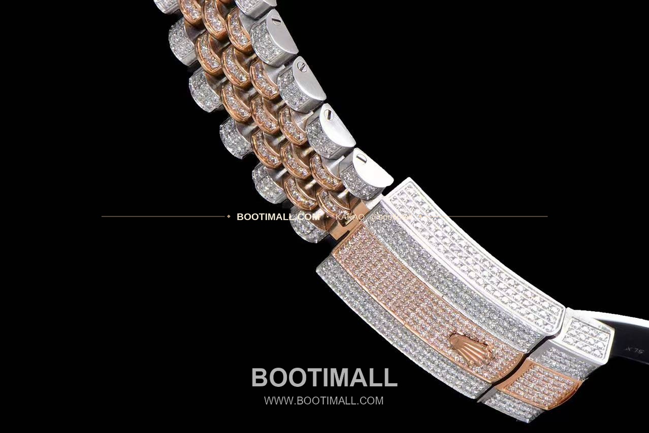 롤렉스 데이트저스트 904L스틸 풀다이아 아이스아웃 오토매틱 Rolex Datejust 904L Steel Full Diamond Iced Out Automatic 41mm 7