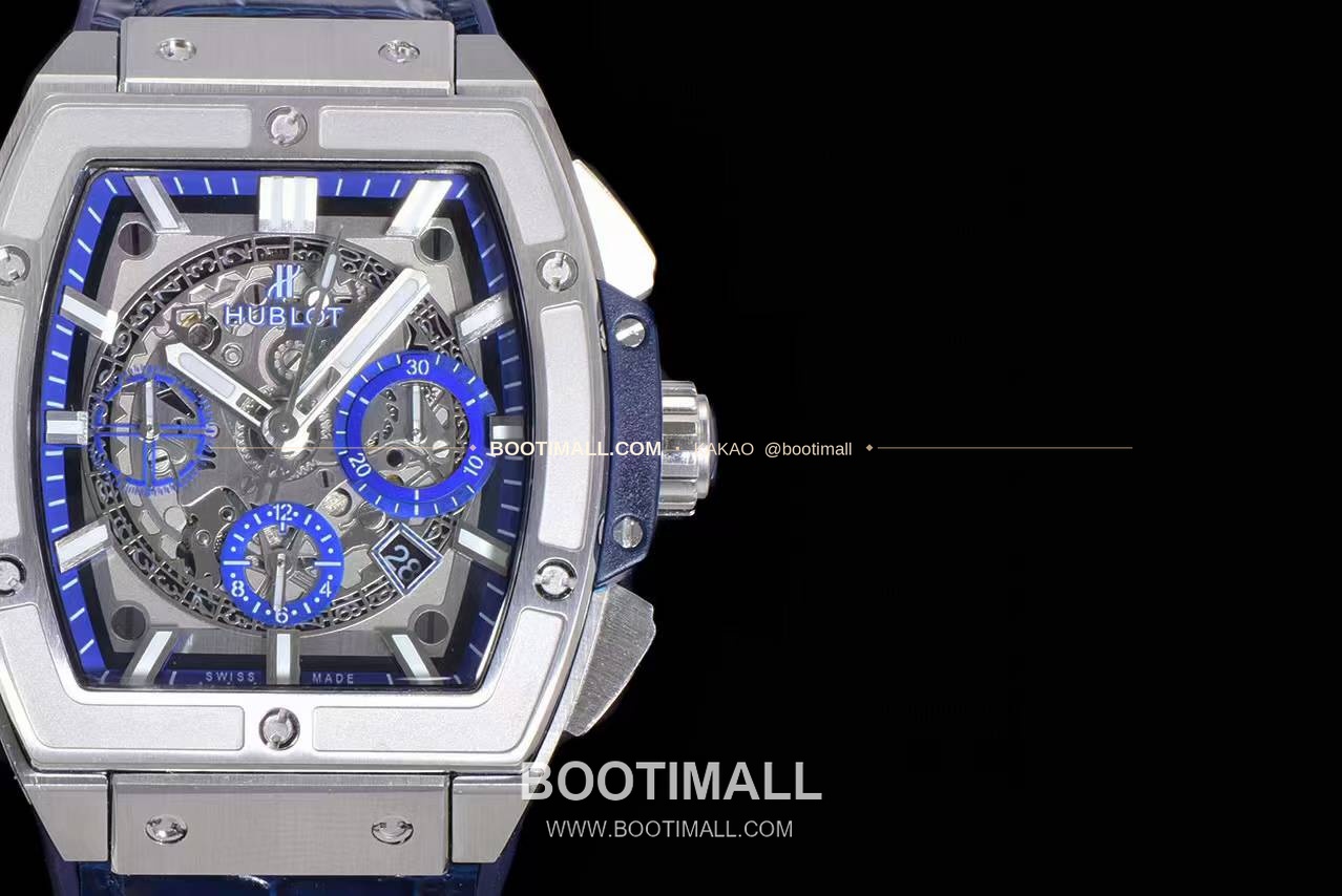 위블로 스피릿 오브 빅뱅 화이트 토노형 스켈레톤 크로노그래프 오토매틱 Hublot Spirit of Big Bang White Tonneau Skeleton Chronograph Automatic 45mm 4