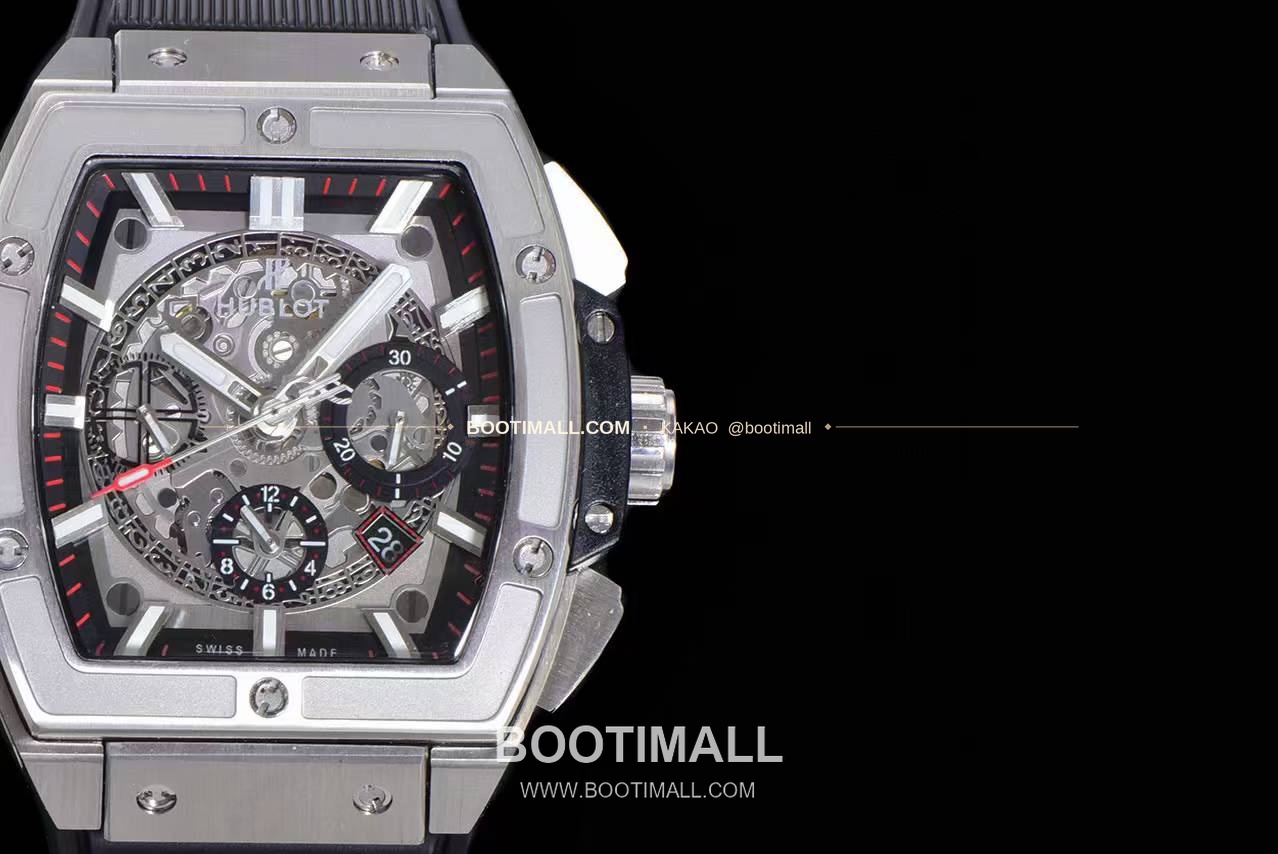 위블로 스피릿 오브 빅뱅 화이트 토노형 스켈레톤 크로노그래프 오토매틱 Hublot Spirit of Big Bang White Tonneau Skeleton Chronograph Automatic 45mm 4