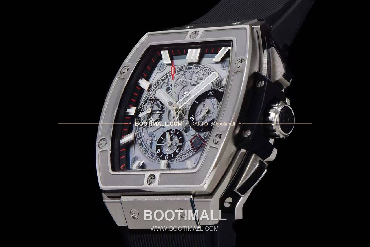 위블로 스피릿 오브 빅뱅 화이트 토노형 스켈레톤 크로노그래프 오토매틱 Hublot Spirit of Big Bang White Tonneau Skeleton Chronograph Automatic 45mm 6