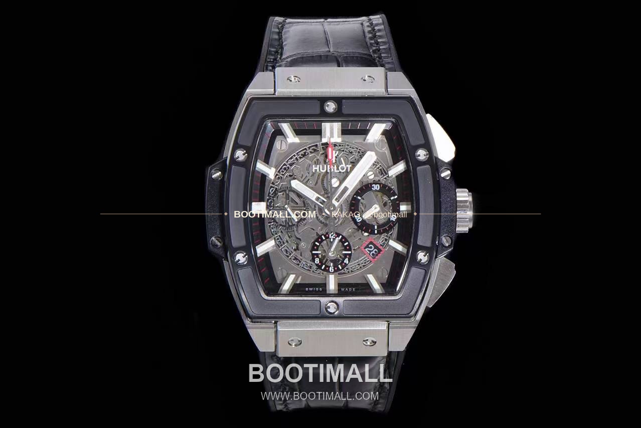 위블로 스피릿 오브 빅뱅 화이트 토노형 스켈레톤 크로노그래프 오토매틱 Hublot Spirit of Big Bang White Tonneau Skeleton Chronograph Automatic 45mm 1