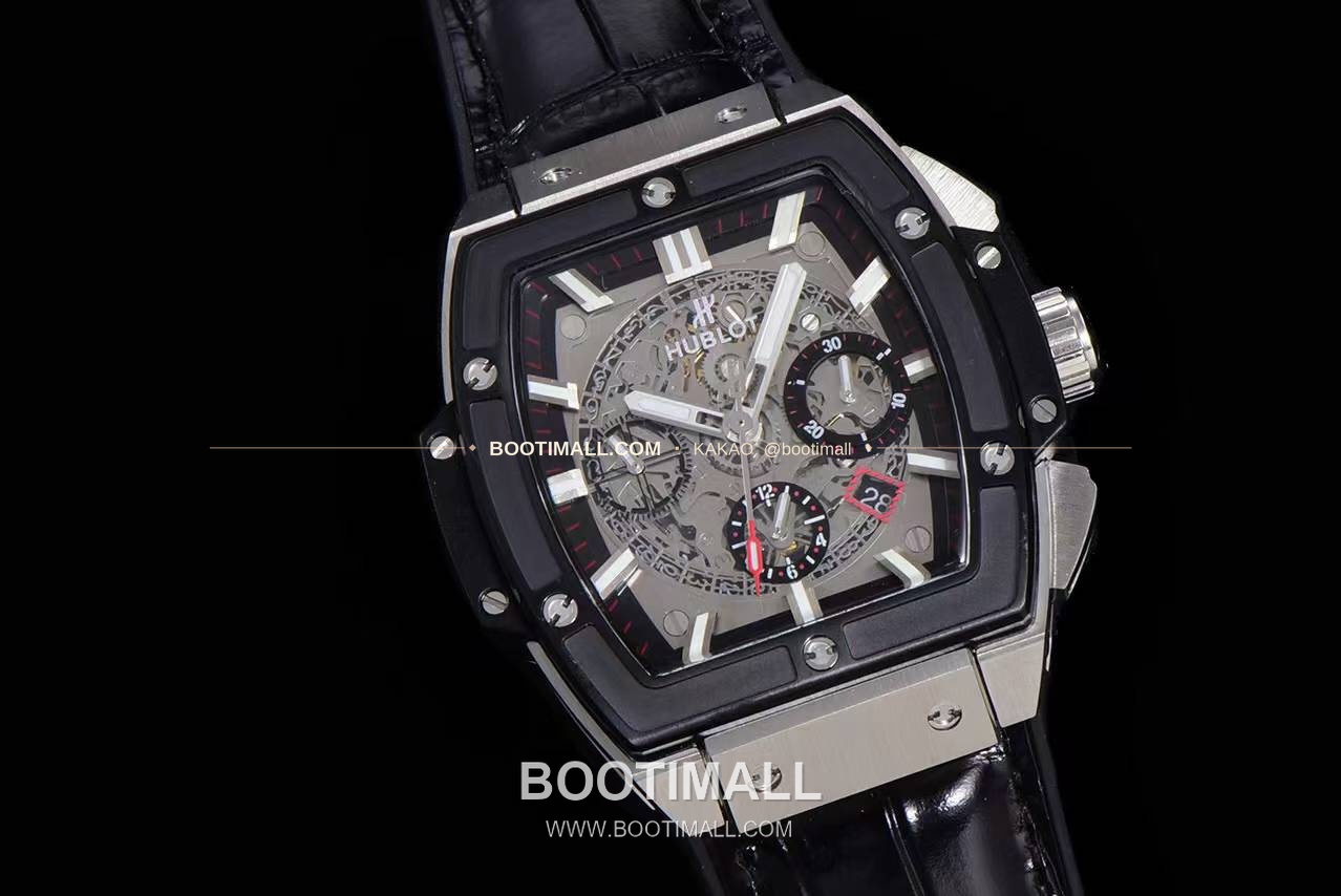 위블로 스피릿 오브 빅뱅 화이트 토노형 스켈레톤 크로노그래프 오토매틱 Hublot Spirit of Big Bang White Tonneau Skeleton Chronograph Automatic 45mm 2