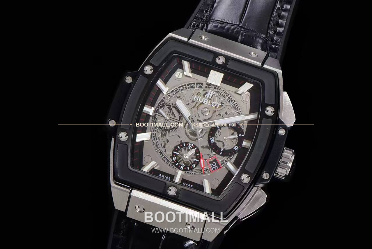 위블로 스피릿 오브 빅뱅 화이트 토노형 스켈레톤 크로노그래프 오토매틱 Hublot Spirit of Big Bang White Tonneau Skeleton Chronograph Automatic 45mm 3