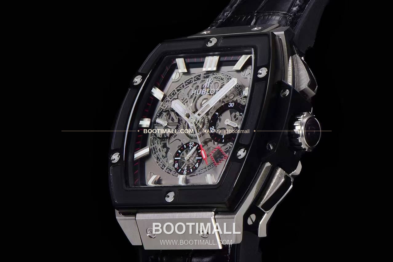 위블로 스피릿 오브 빅뱅 화이트 토노형 스켈레톤 크로노그래프 오토매틱 Hublot Spirit of Big Bang White Tonneau Skeleton Chronograph Automatic 45mm 6