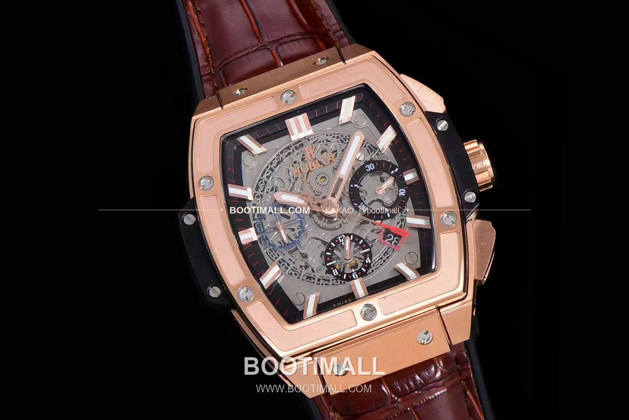 위블로 스피릿 오브 빅뱅 화이트 토노형 스켈레톤 크로노그래프 오토매틱 Hublot Spirit of Big Bang White Tonneau Skeleton Chronograph Automatic 45mm 2