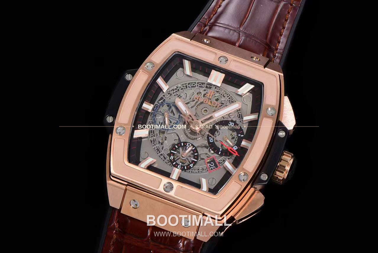 위블로 스피릿 오브 빅뱅 화이트 토노형 스켈레톤 크로노그래프 오토매틱 Hublot Spirit of Big Bang White Tonneau Skeleton Chronograph Automatic 45mm 3