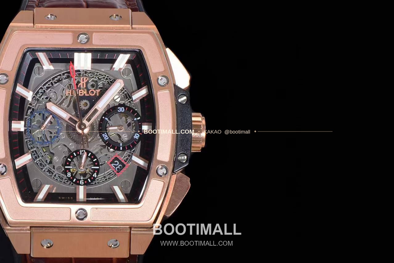 위블로 스피릿 오브 빅뱅 화이트 토노형 스켈레톤 크로노그래프 오토매틱 Hublot Spirit of Big Bang White Tonneau Skeleton Chronograph Automatic 45mm 4