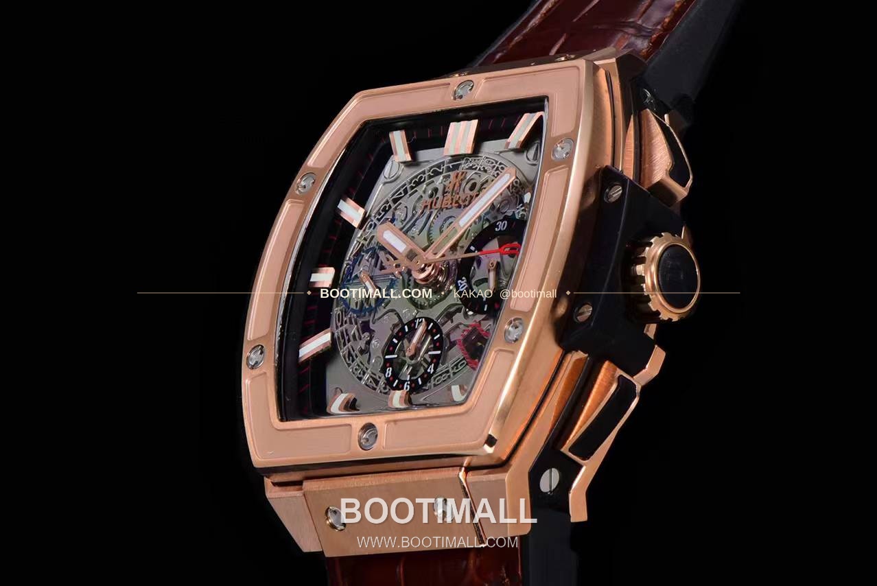 위블로 스피릿 오브 빅뱅 화이트 토노형 스켈레톤 크로노그래프 오토매틱 Hublot Spirit of Big Bang White Tonneau Skeleton Chronograph Automatic 45mm 6