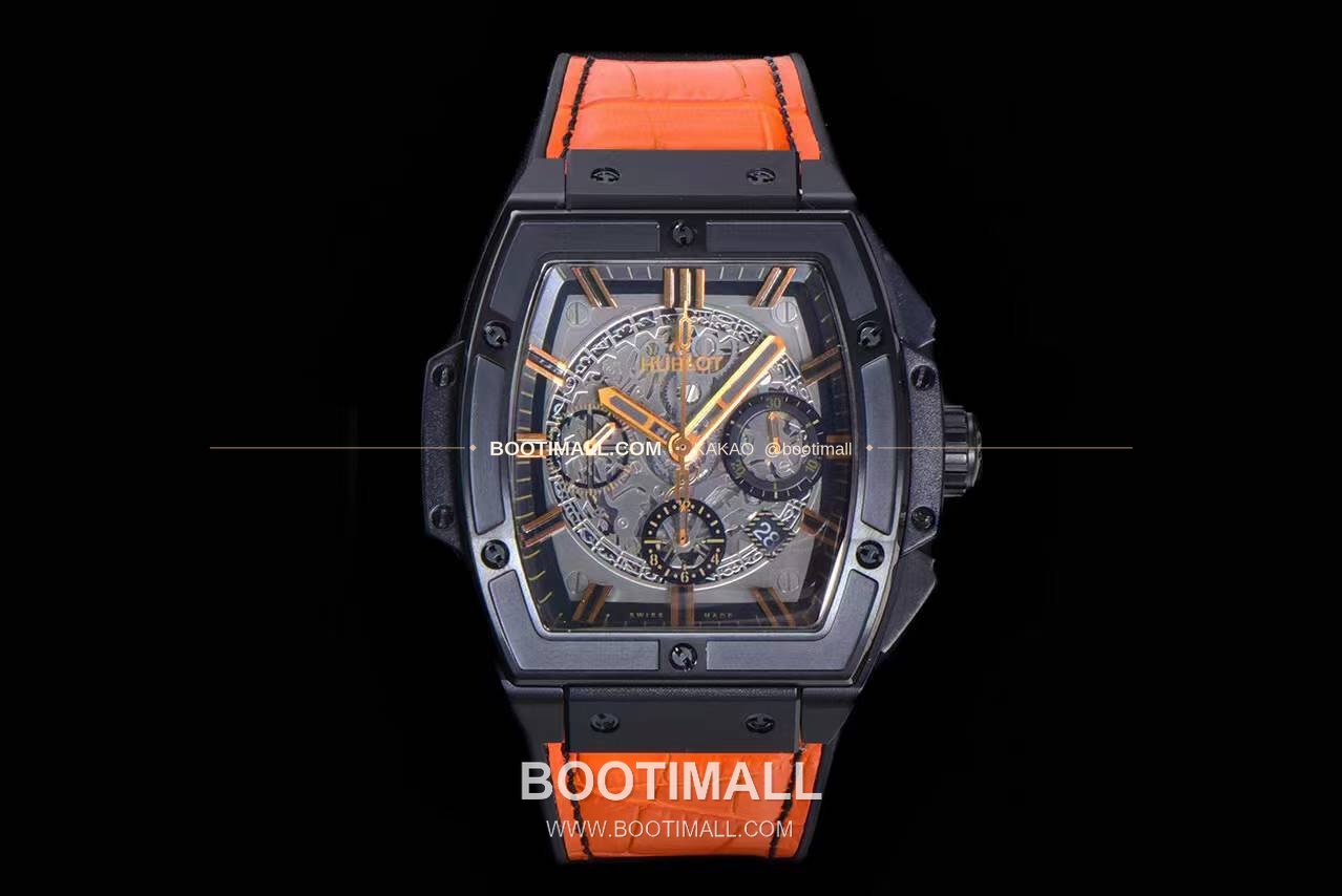 위블로 스피릿 오브 빅뱅 화이트 토노형 스켈레톤 크로노그래프 오토매틱 Hublot Spirit of Big Bang White Tonneau Skeleton Chronograph Automatic 45mm 1