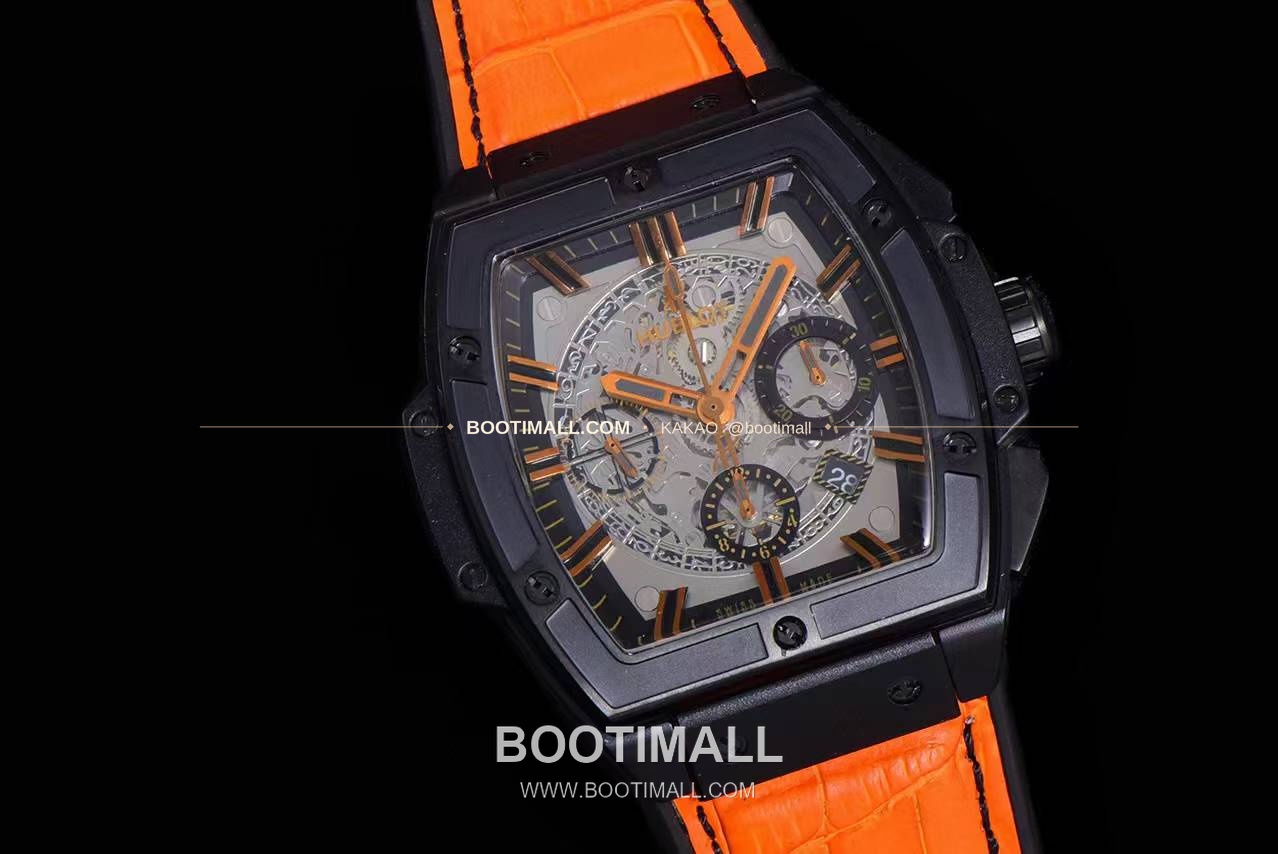 위블로 스피릿 오브 빅뱅 화이트 토노형 스켈레톤 크로노그래프 오토매틱 Hublot Spirit of Big Bang White Tonneau Skeleton Chronograph Automatic 45mm 2