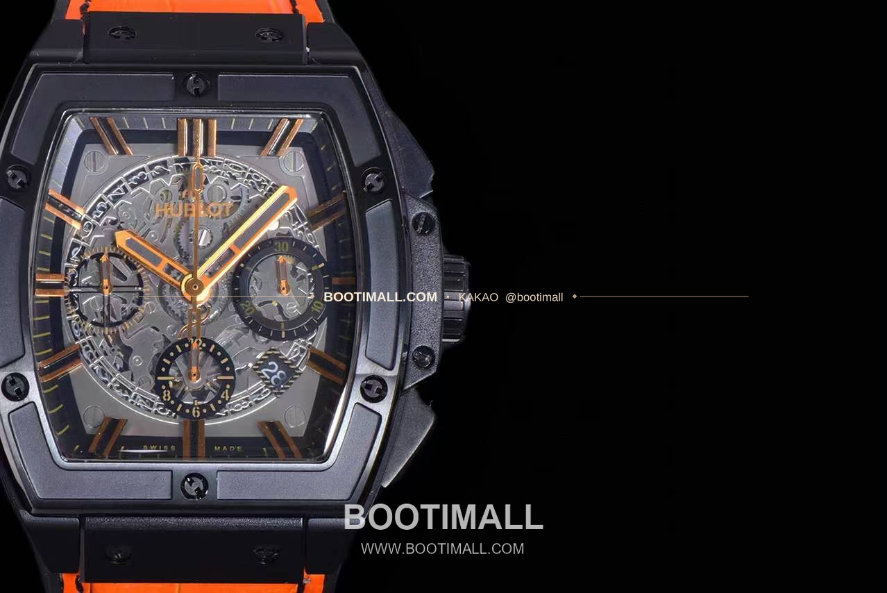 위블로 스피릿 오브 빅뱅 화이트 토노형 스켈레톤 크로노그래프 오토매틱 Hublot Spirit of Big Bang White Tonneau Skeleton Chronograph Automatic 45mm 4