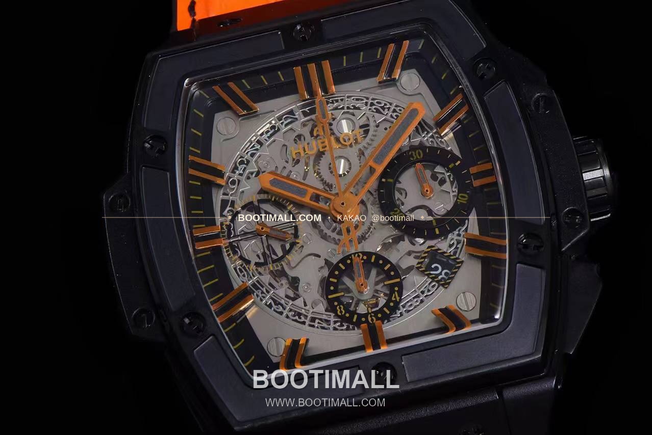 위블로 스피릿 오브 빅뱅 화이트 토노형 스켈레톤 크로노그래프 오토매틱 Hublot Spirit of Big Bang White Tonneau Skeleton Chronograph Automatic 45mm 5