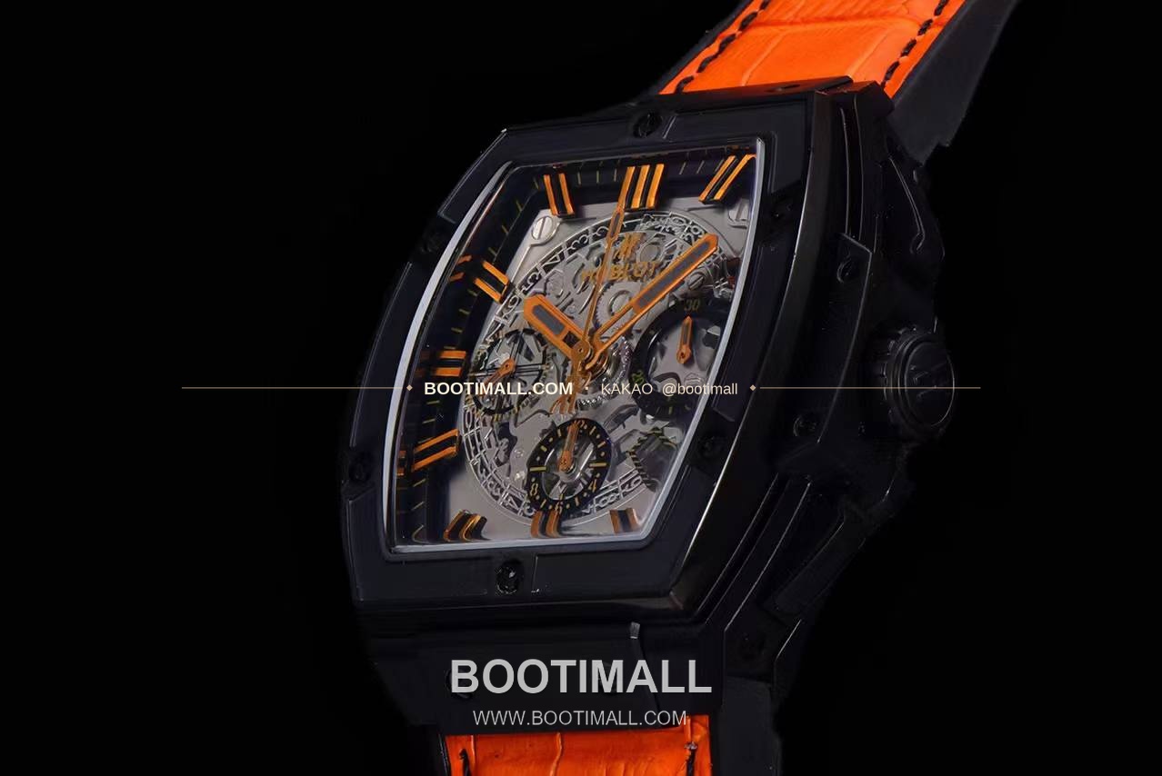 위블로 스피릿 오브 빅뱅 화이트 토노형 스켈레톤 크로노그래프 오토매틱 Hublot Spirit of Big Bang White Tonneau Skeleton Chronograph Automatic 45mm 6